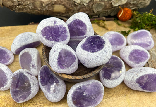 Amethyst Meditationsstein, Emu Eggs