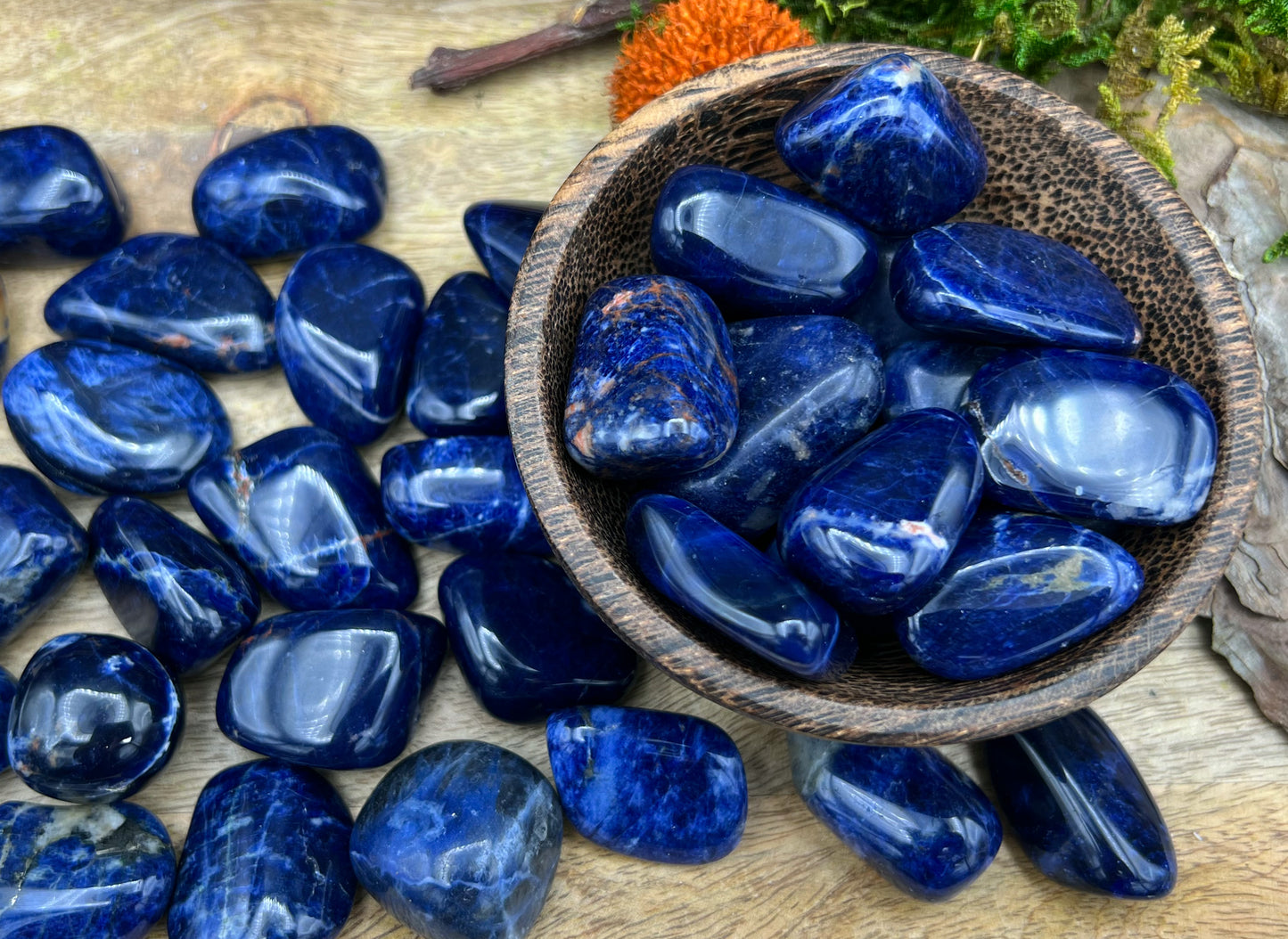 Sodalith | Trommelstein | Heilstein, Naturstein, Edelstein, Sorgenstein, Kristall | Chakra | spirituelles Geschenk | Selbstvertrauen, blau