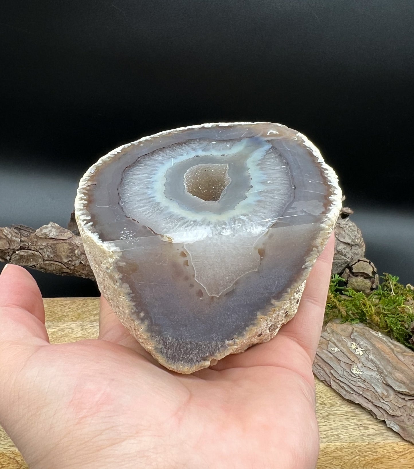 Achat Drusen Anschliff | Druzy Freeform Druse