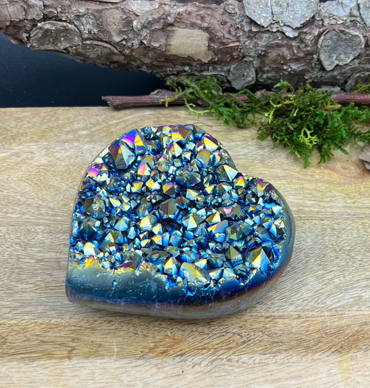 XL Amethyst Druse Titanium Aura