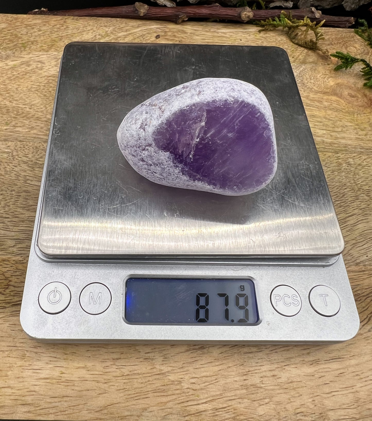 Amethyst Meditationsstein, Emu Eggs