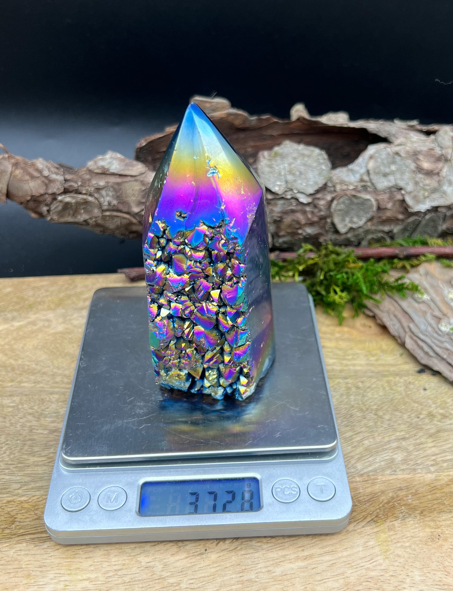 Amethyst Drusen Turm | Titanium Aura