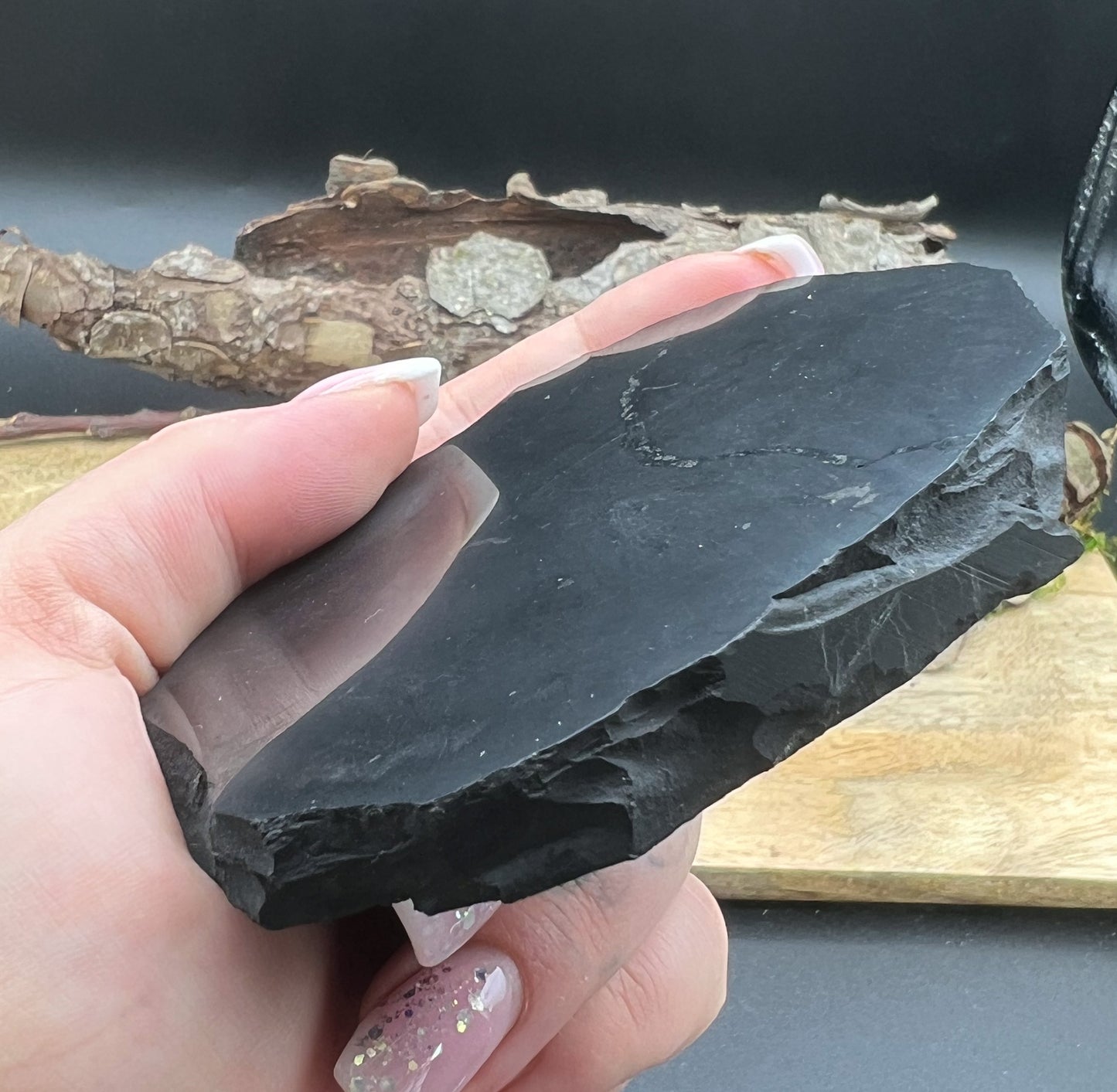Shungit Natursteinplatte - natürlicher Strahlenschutz