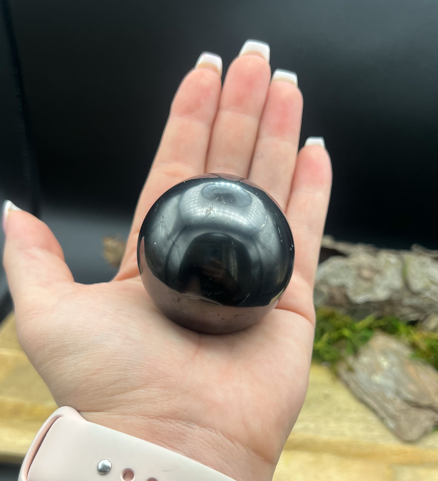 Shungit Sphere, Schungit Kugel | natürlicher Strahlenschutz