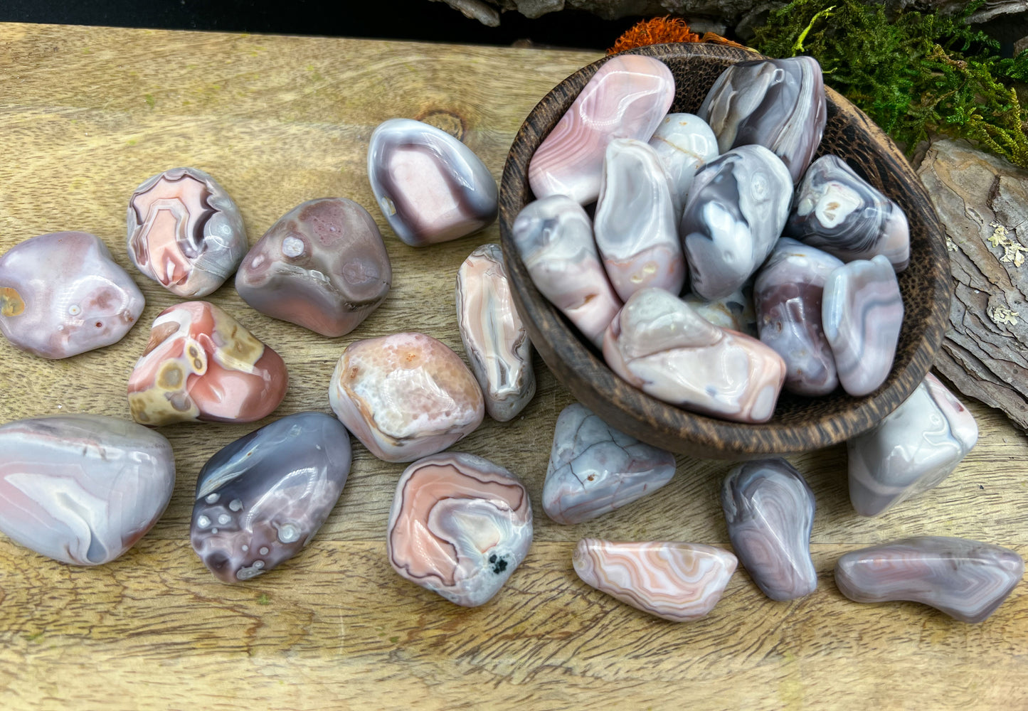 Rosé Achat Trommelsteine