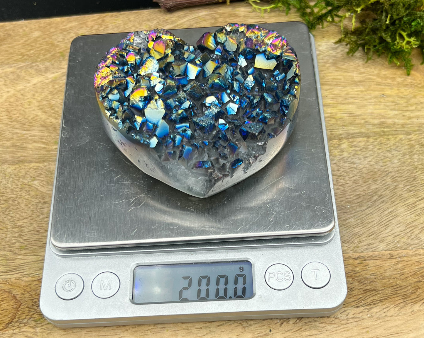Amethyst Drusen Herz Titanium Aura