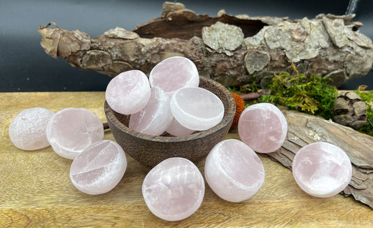 Rosenquarz Meditationsstein, Emu Egg