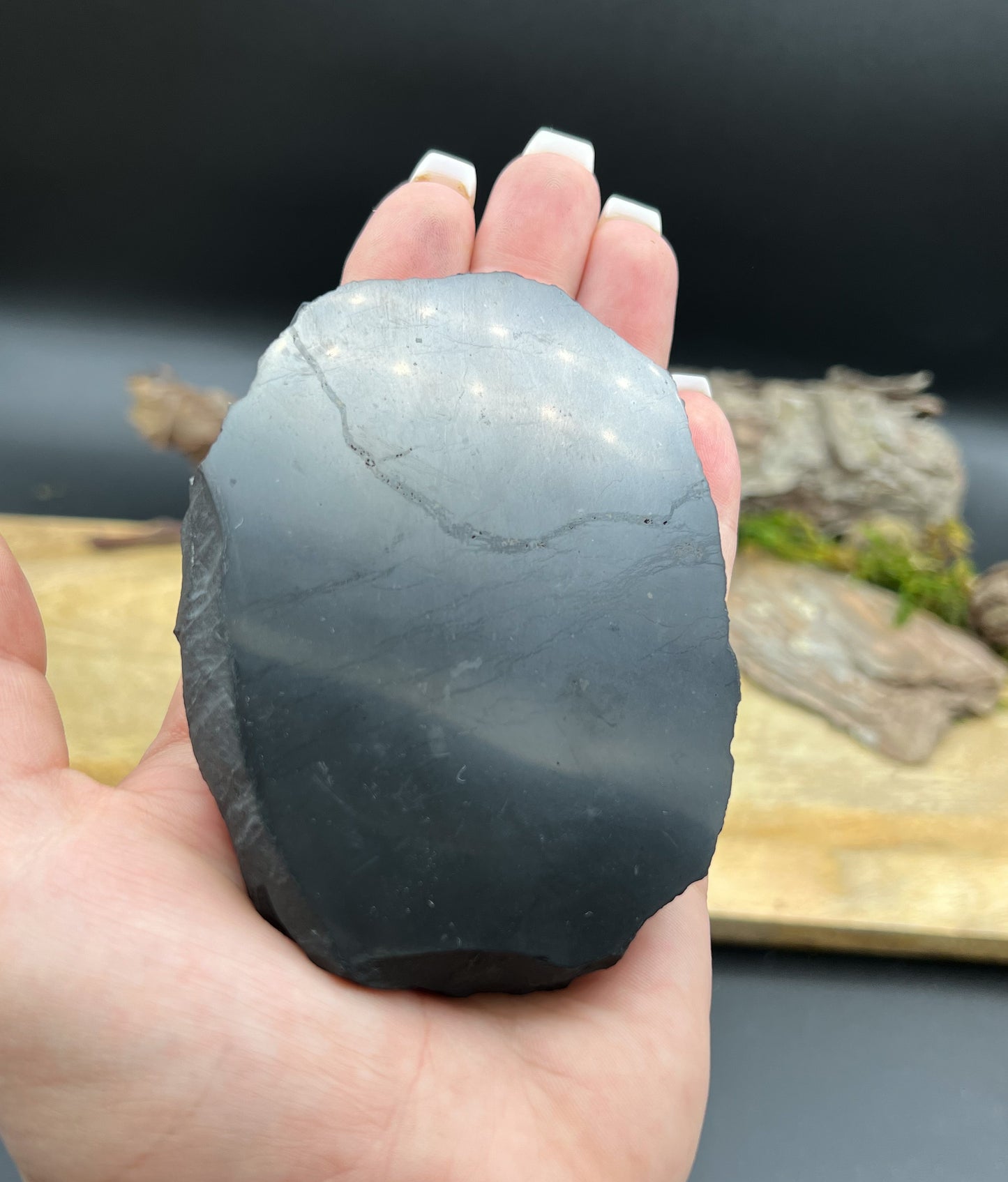 Shungit Natursteinplatte - natürlicher Strahlenschutz
