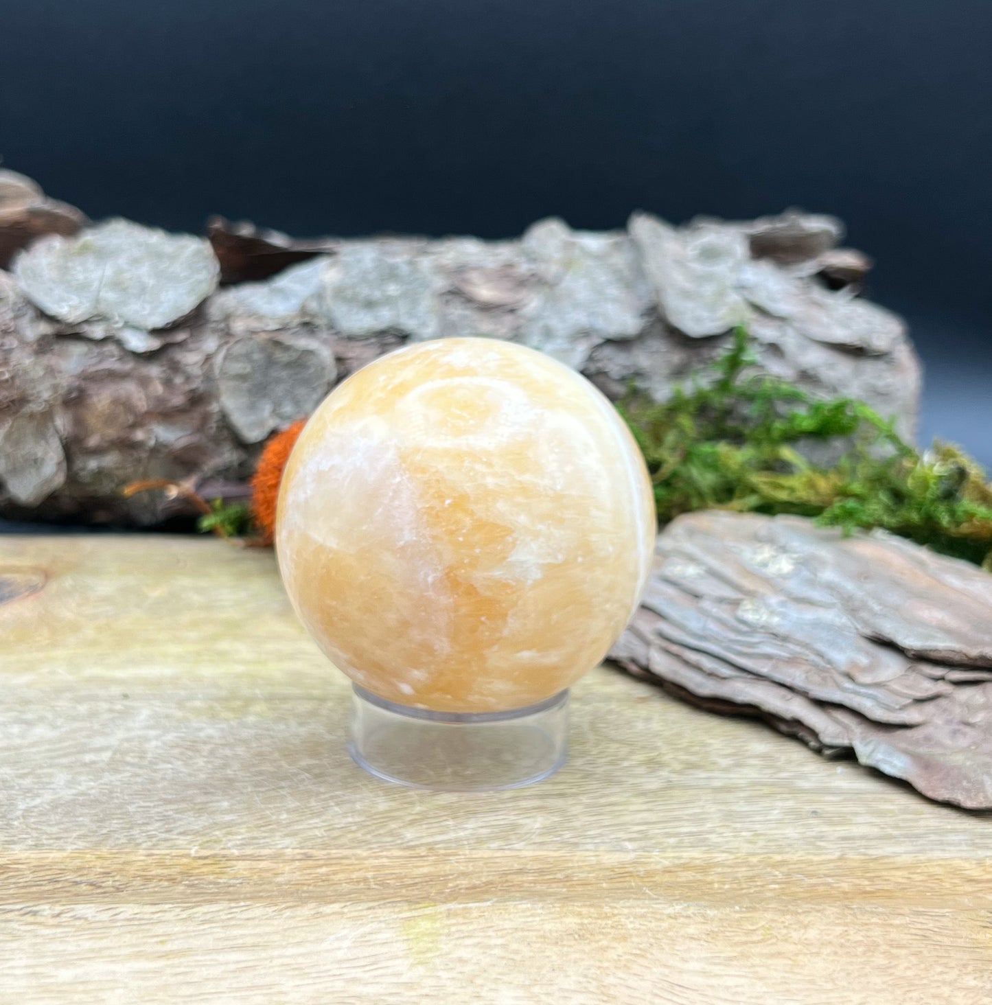Orangencalcit Sphere | Kristallkugel