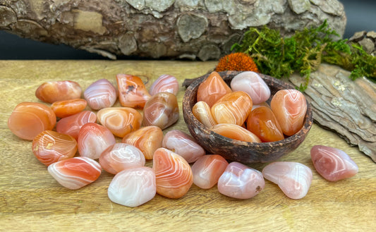 Aprikosen Achat Trommelsteine